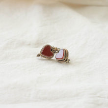 Sterling Silver Carnelian Heart Earrings