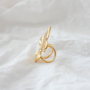 Fleur de lis Scarf  ring