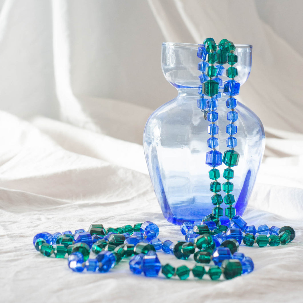 Elegant 1940's Faceted Crystal Necklace