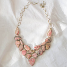 Rhodolite + Sterling Silver Collar Necklace