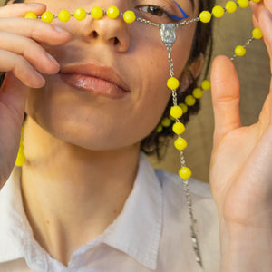 Yellow Rosary Beads