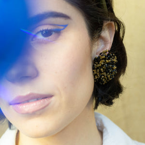 Spangled Beaded Earrings Made in Japan