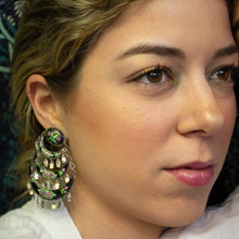Flower Dangle Clip on Earrings