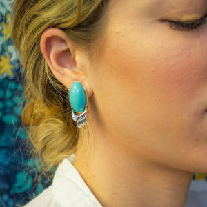 The Cutest Turquoise Clip-on Earrings